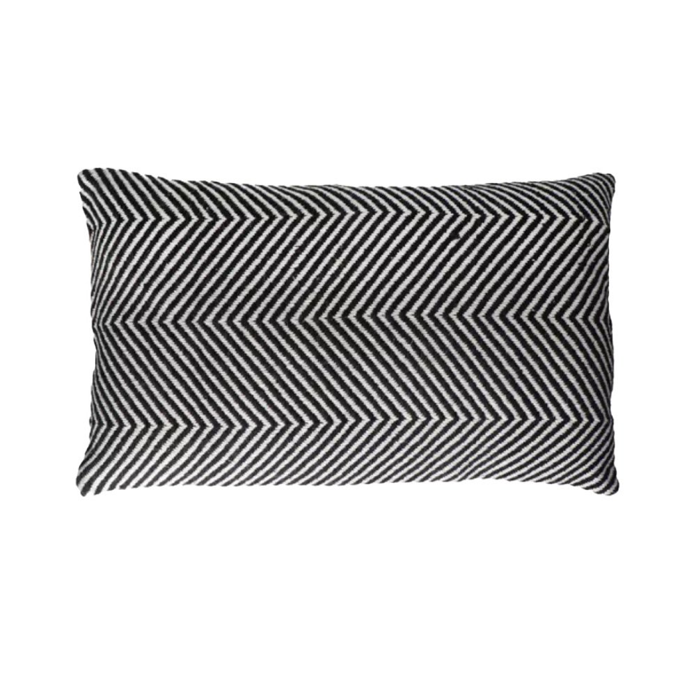 coussin POMAX - Paxus - 50 x 30 cm - noir/blanc