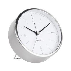Réveil NORMANN gris alu, KARLSSON