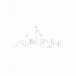 Affiche LINE , NEW YORK, A3, L'AFFICHERIE