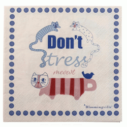 Lot de 20 serviettes en papier Missy de chez BLOOMINGVILLE, 33 X 33 cm.
