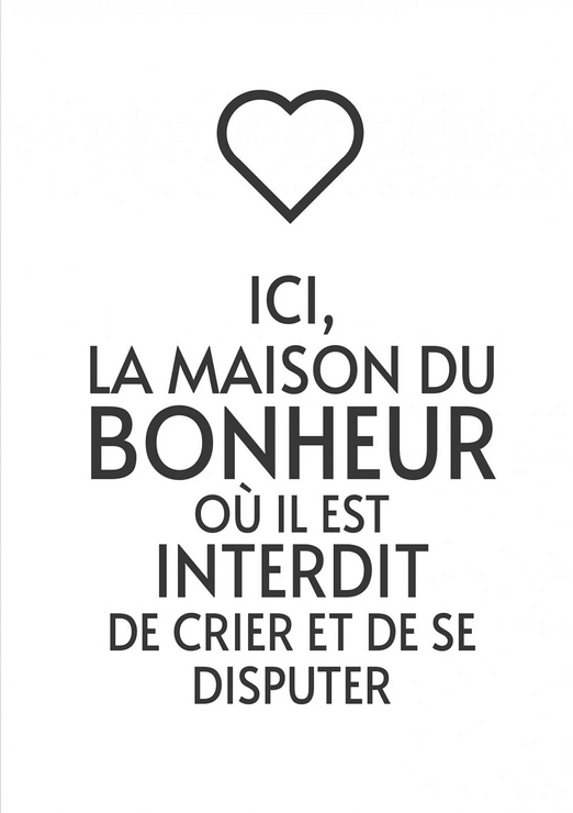 Affiche A3, ici la maison du bonheur, l'afficherie